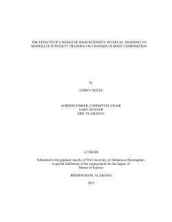 THE EFFECTS OF 6 WEEKS OF HIGH INTENSITY INTERVAL