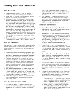 Skating Rules and Definitions