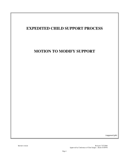 EXPEDITED CHILD SUPPORT PROCESS MOTION TO MODIFY
