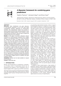 Bayesian framework for combining gene