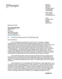 Accord Education`s Response to L.A. Weekly Article