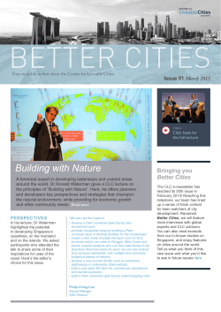 Building with Nature - Centre for Liveable Cities
