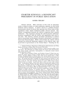 charter schools: a significant precedent in public education
