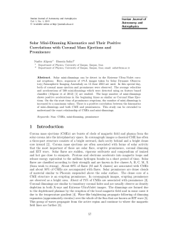 1 Introduction - Iranian Journal of Astronomy and Astrophysics