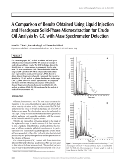 A Comparison of Results Obtained Using Liquid Injection and