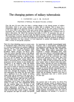 The changing pattern of miliary tuberculosis