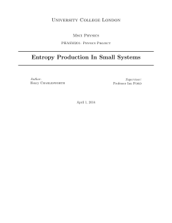 Entropy Production In Small Systems