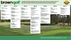 Timeline 2017 - Brown Golf Management