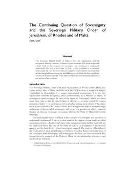Cox, Noel --- "The Continuing Question of Sovereignty and the