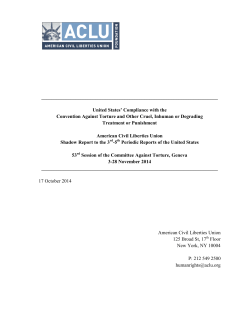 United States` Compliance with the Convention Against