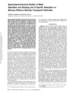 Spectroelectrochemical studies of metal deposition and stripping