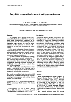 Body-Fluid Composition in Normal and Hypertensive Man