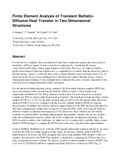 Finite Element Analysis of Transient Ballistic