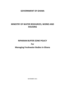 Riparian Buffer Zone Policy - Water Resources Commission