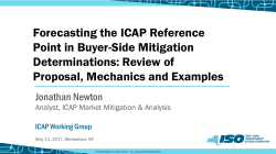 Forecasting the ICAP Reference Point for BSM