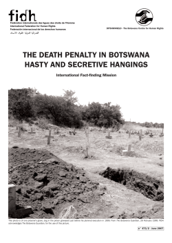 the death penalty in botswana hasty and secretive