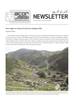 New Light on Classical and Late Antique Pella