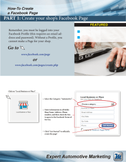 How-To Create a Facebook Page