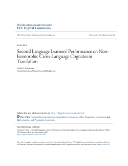 Second Language Learners` Performance on Non