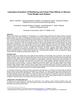 Laboratory Evaluation of Weathering and Freeze