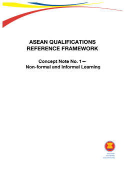 Concept Note 1 on AQRF Non formal and informal learning