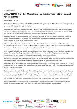 Media Release - Port to Port MTB