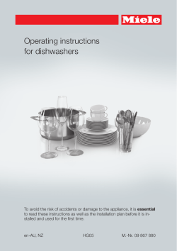 Operating instructions for dishwashers