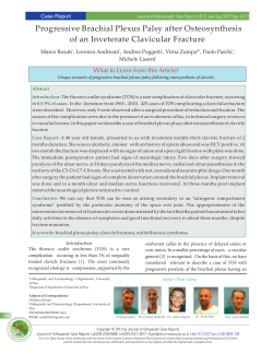 Progressive Brachial Plexus Palsy after