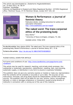 The naked word: The trans-corporeal ethics of the protesting body