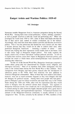Hungarian Studies Review - Vol. 21. No 1-2. (Spring - Fall 1994)