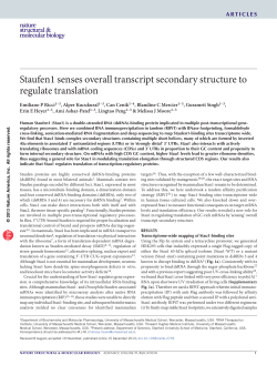 Staufen1 senses overall transcript secondary structure to regulate