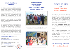 brocure AF 2014 compressed - Alliance Fran&ccedil;aise Rockhampton