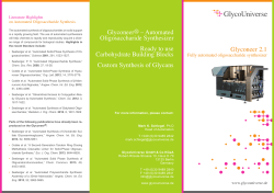 Glyconeer&reg; &ndash; Automated Oligosaccharide