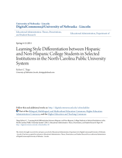 Learning Style Differentiation between Hispanic and Non