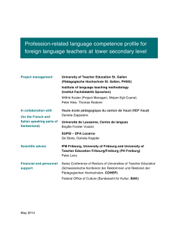 Profession-related language competence profile for foreign