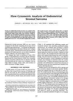 Flow Cytometric Analysis of Endometrial Stromal Sarcoma
