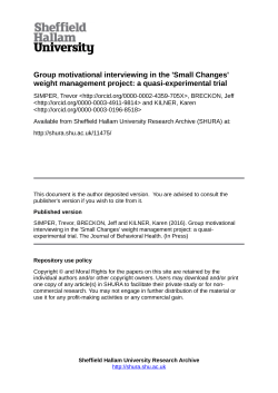 Group motivational interviewing in the `Small Changes`