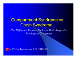 Compartment Syndrome vs. Crush Syndrome