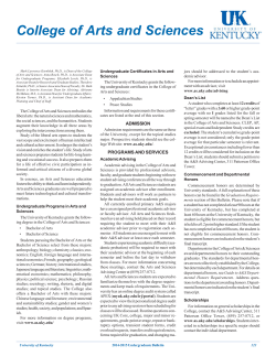 College of Arts and Sciences