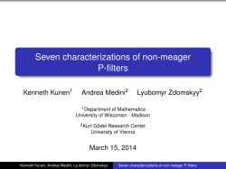 Seven characterizations of non-meager P-filters