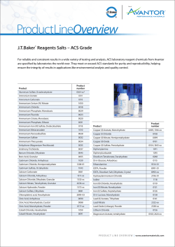 Avantor Profile Template - Avantor Performance Materials