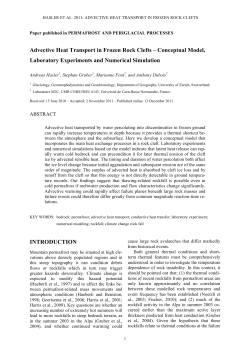Advective Heat Transport in Frozen Rock Clefts
