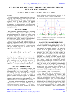 Multipoles and Alignment Error Limits for the SESAME Storage Ring