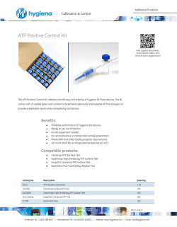 ATP Positive Control Kit Product Brochure