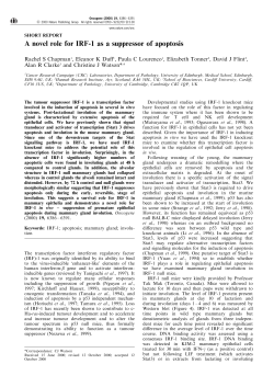A novel role for IRF-1 as a suppressor of apoptosis