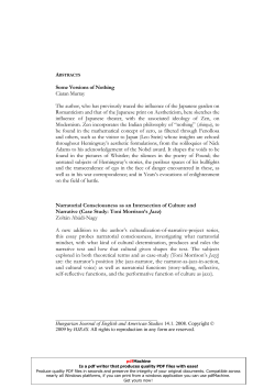 Some Versions of Nothing Ciaran Murray The author, who