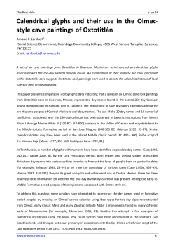 Calendrical glyphs and their use in the Olmec