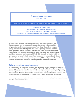 Evidence-based programs - Cornell College of Human Ecology