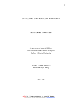 20 SPEED CONTROL OF DC MOTOR USING PI CONTROLLER