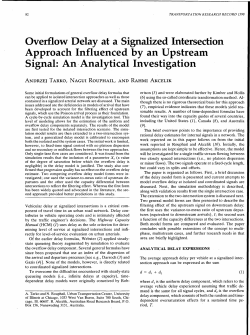 Traffic Flow and Highway Capacity